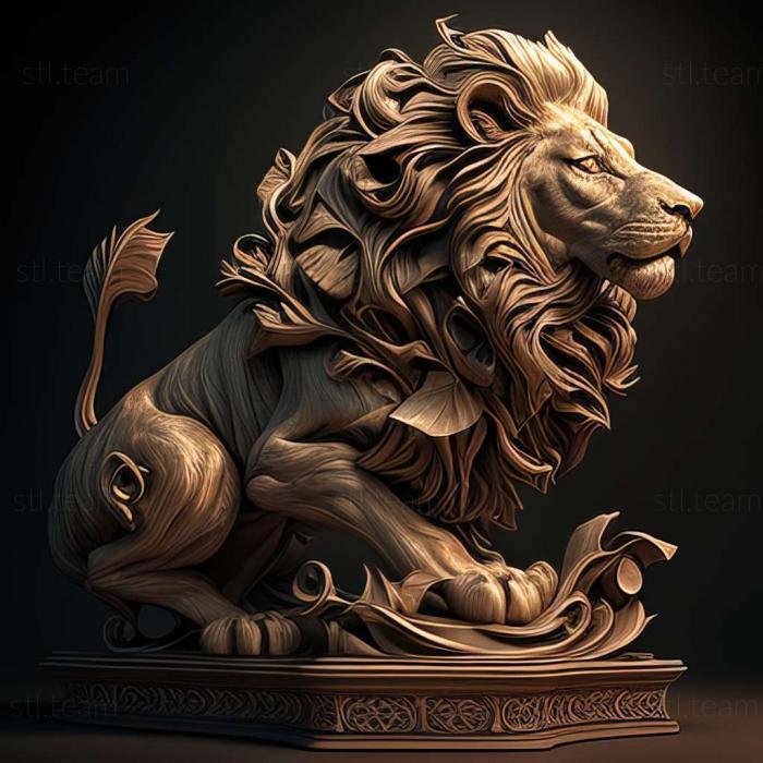 Animals lion 3d model